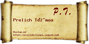 Prelich Tímea névjegykártya